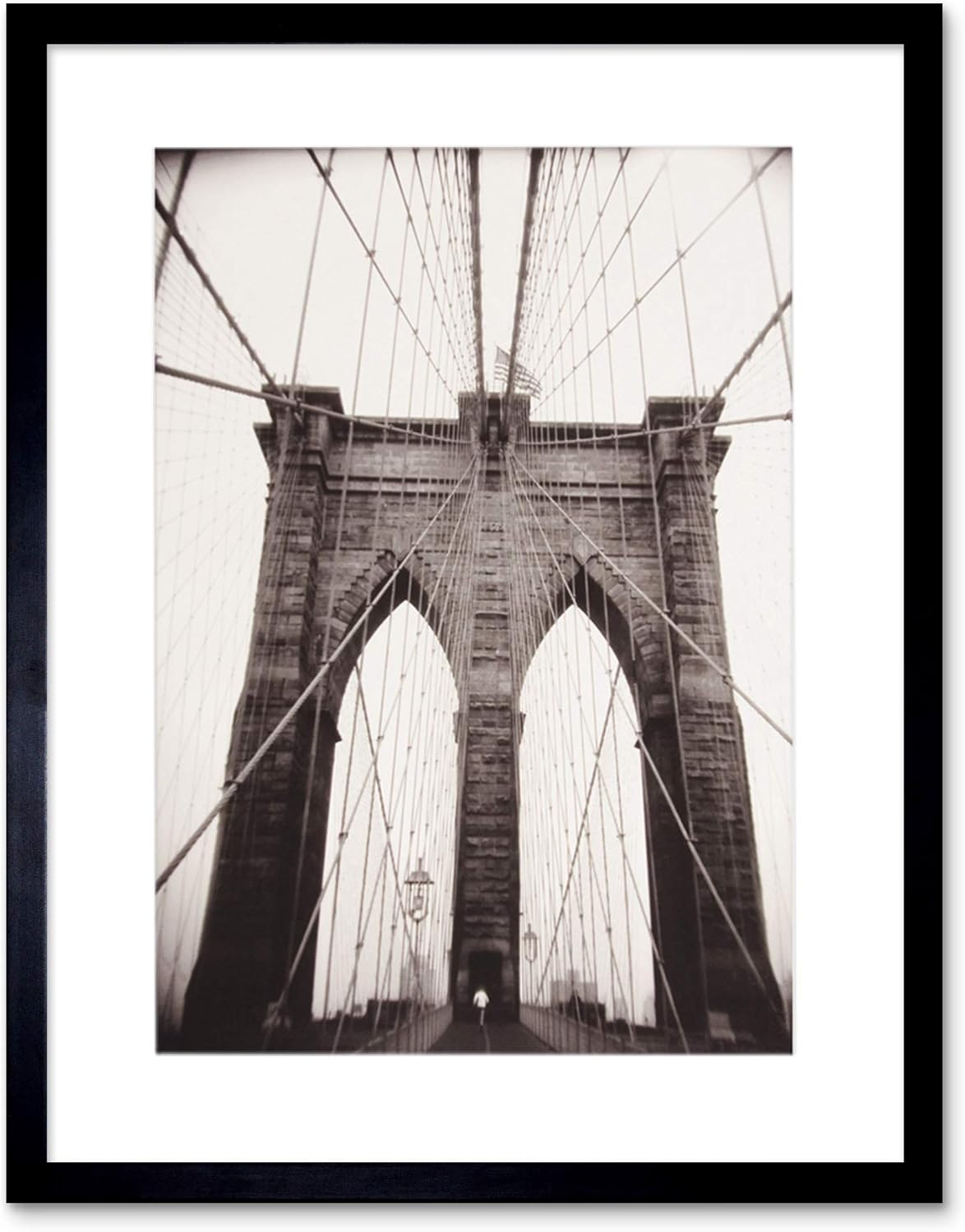 Photograph Black White RAY HENDERS Brooklyn Bridge Framed Art Print B12X9954