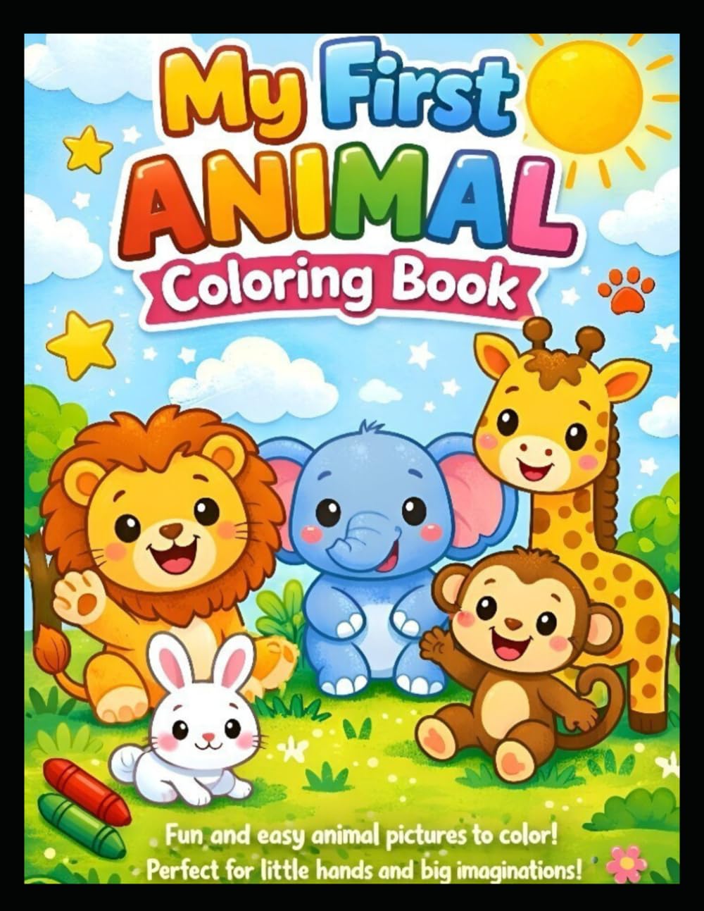 colorful Animals :fun Coloring Book for Kids Aged 3–8: Fun and Easy Animal Coloring Pages for Toddlers and Preschool Kids