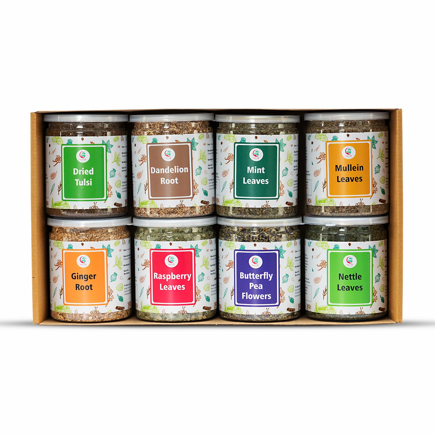 Loose Leaf Tea Set | Upto 450 Servings | Set of 8 teas for Wellness and Flavor Enthusiasts | Experience Blissful Infusion & Refreshing Aromatic Teas! | 100% Natural Ingredients | by Yogi's Gift®