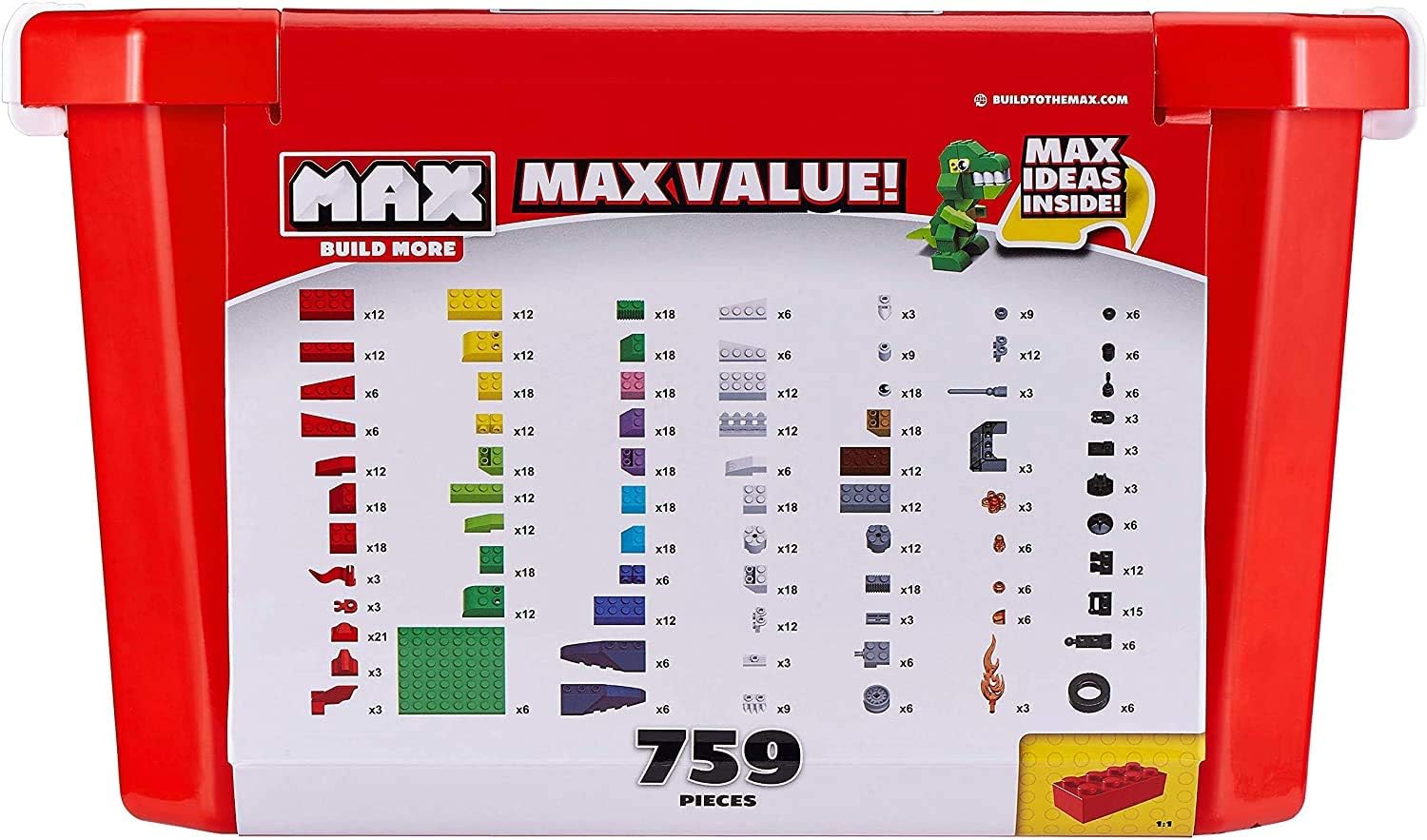 Zuru Max Build More - 759 pcs Value Set, Multicolor (8347)