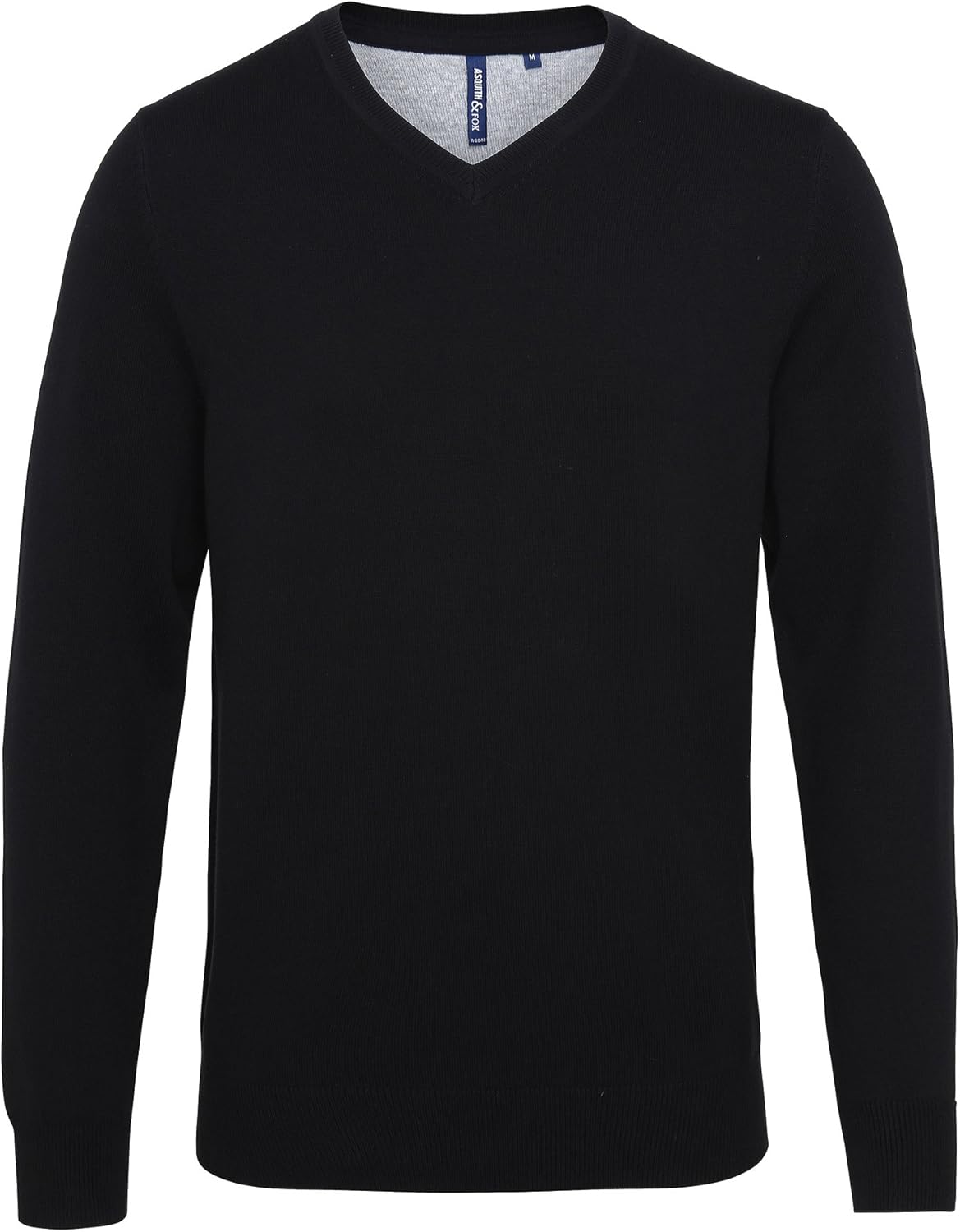 Asquith & Fox Mens Cotton Blend V Neck Sweater - 9 Colours