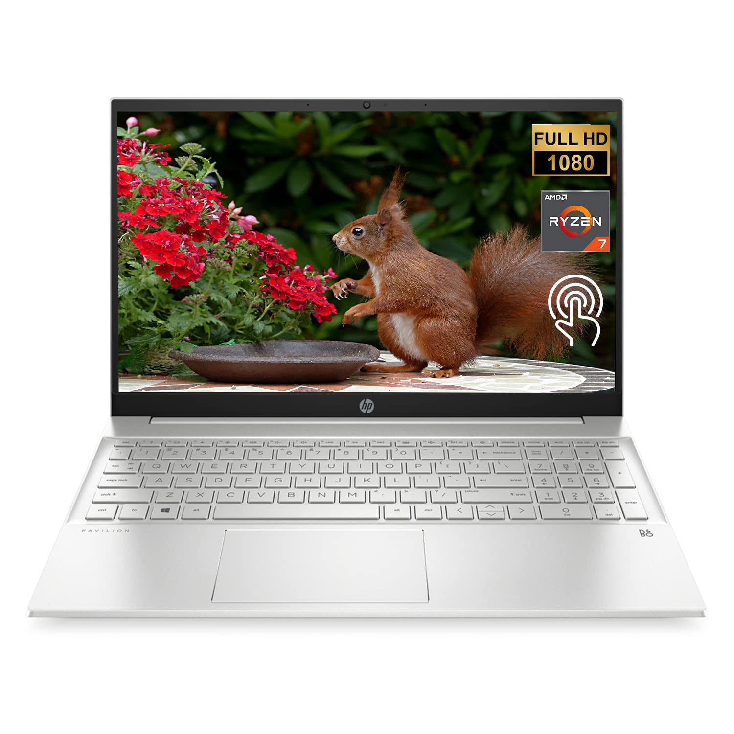 HP 2022 Newest Pavilion Laptop, 15.6" Full HD Touchscreen, AMD Ryzen 7 5825U 8-Core Processor, 16GB DDR4 RAM, 512GB PCIe N...