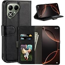 Leather Flip Case for Tecno Pova 8 5G LK6 - Black