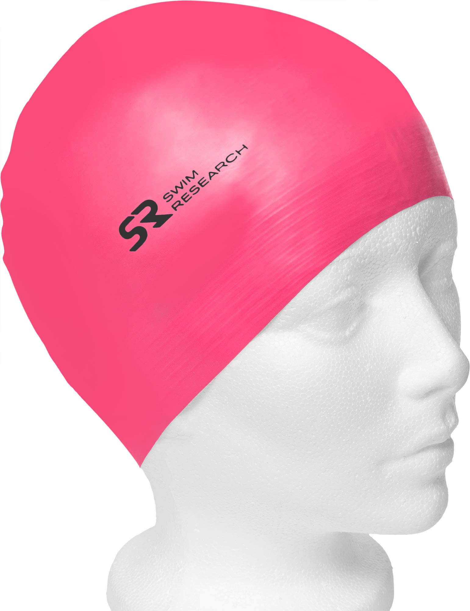 Swim Research Durable Solid Latex Swim Cap (Neon Pink-3PK)