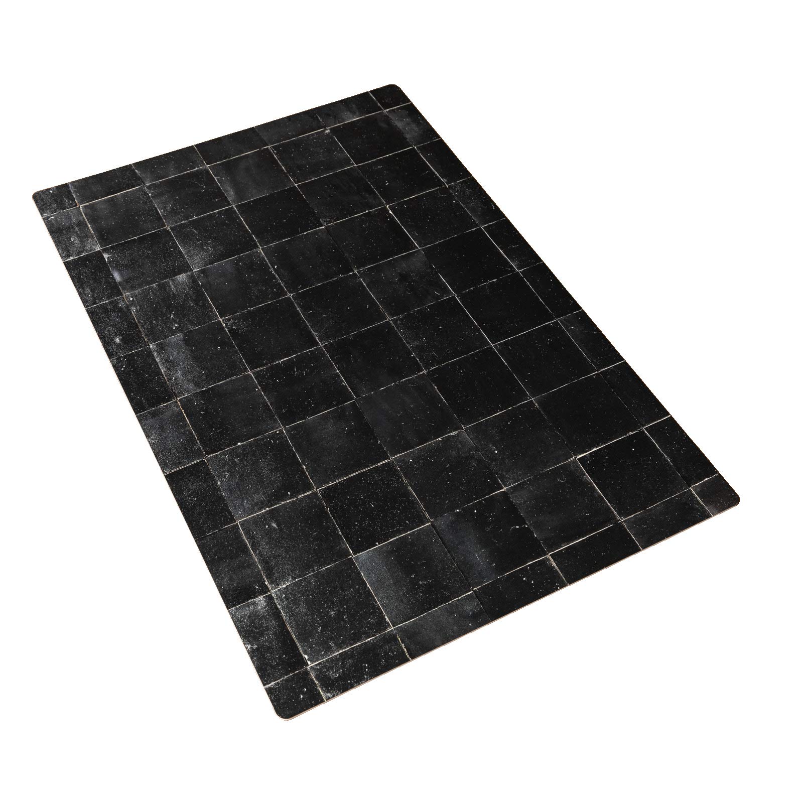 Bessie Bakes Super-Thin & Pliable Black Square Moroccan Tiles with Silver Lines Replicated Photography Backdrop 2 Feet Wide x 3 Feet Long