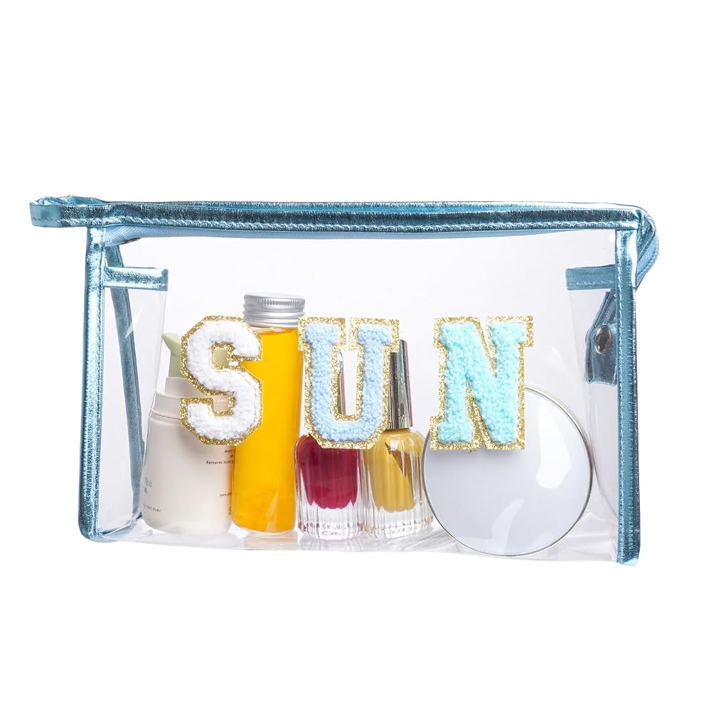 Hmxpls Transparente Kosmetiktasche „Sun“ – Wasserdicht, Mit Reißverschluss, Für Reisen & Strand
