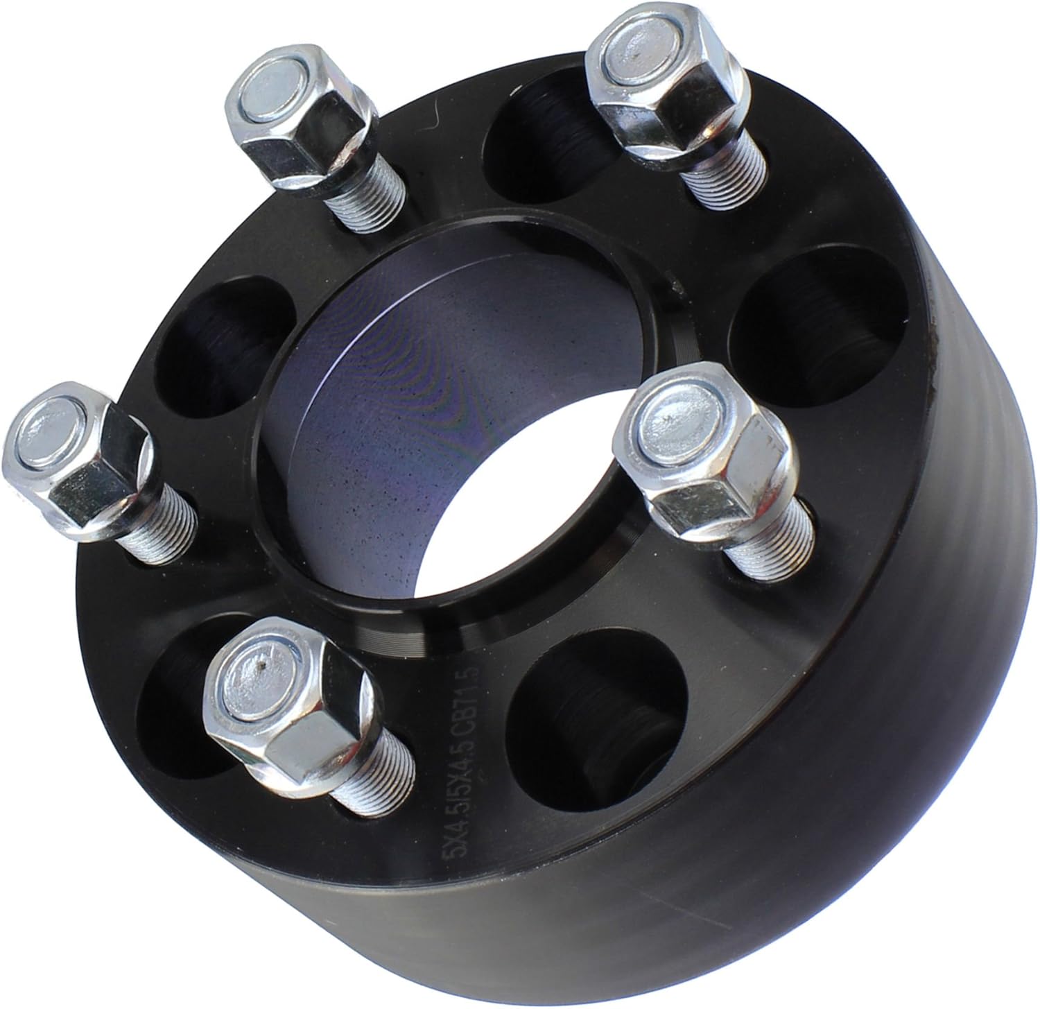 2" 5x4.5 to 5x5 Hubcentric Wheel Adapters - Change Pattern 5x114.3 to 5x127, Fits Jeep Wrangler JK Wheels onto TJ YJ - 2 Inch (50mm), 71.5 Hub, 1/2x20 Studs - Pair of 2 - Black