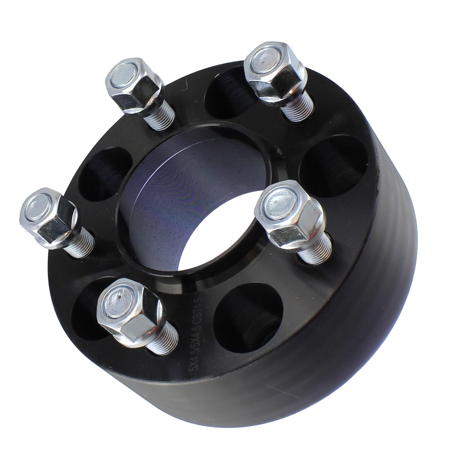 2" 5x4.5 Hubcentric Wheel Spacers - Fits Jeep Wrangler TJ YJ XJ KJ KK ZJ MJ - 2 Inch (50mm), 5x114.3, 71.5mm Hub, 1/2x20 Studs - Set of 4 - Black