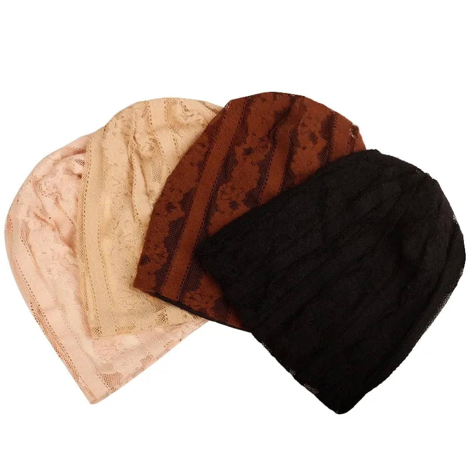 Casquettes Bonnets Chapeaux Bonnet Femmes Chapeau Fleur Chaud Bonnets Casual Doux Écharpe Double Adulte Chapeaux