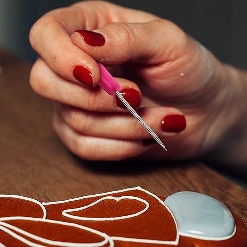 Miniatura 4 de Patelai 12 pcs Cookie Icing Bottles Writer Set Include Cake Decorating Squeeze Bottles and Sugar Stir Needles, 1 Piece Brush for Cleaning Ice Cream