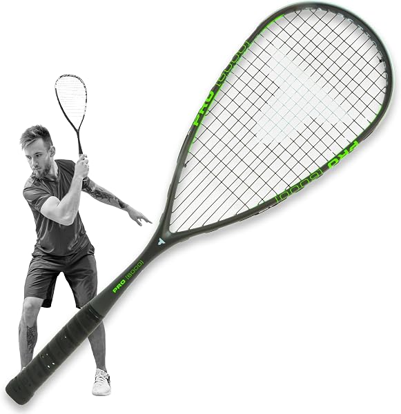 Raqueta de Squash Talbot-Torro Pro 6000 – Ultraligera y Potente | Carbono 4 | Máxima Aceleración de la Bola Gracias a su Diseño Ofensivo | Encordada y Lista para Jugar | para Jugadores Avanzados - 1