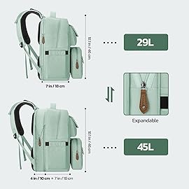 Diaper Bag Backpack,29L-45L Expandable Large Baby Bag for 2 Kids/Twins with Removable Cross Body Bottle Bag for Mom/Dad,Stylish Nappy Bag Gift for Boys/Girl-Mothers Day Gifts-Mint Green