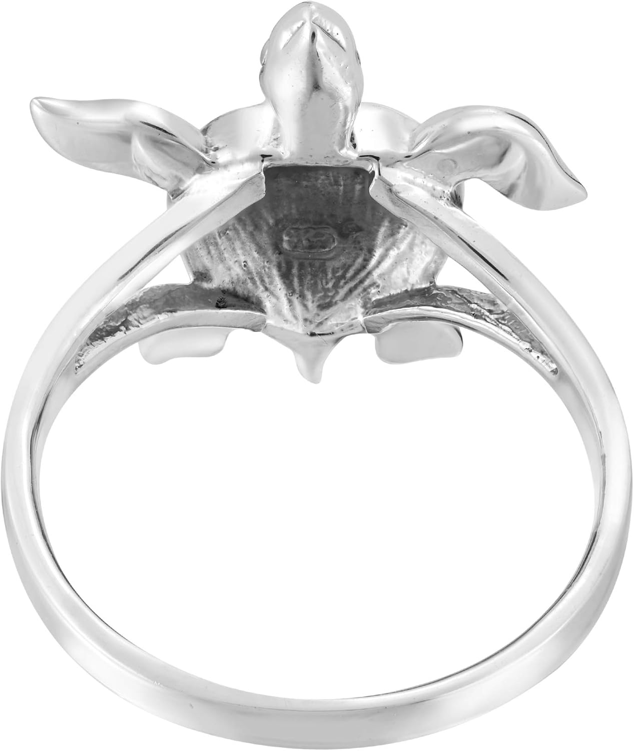 AeraVida Sterling Silver Sea Turtle Abalone Shell Ring - Green - Women's Casual Ring - Image 3
