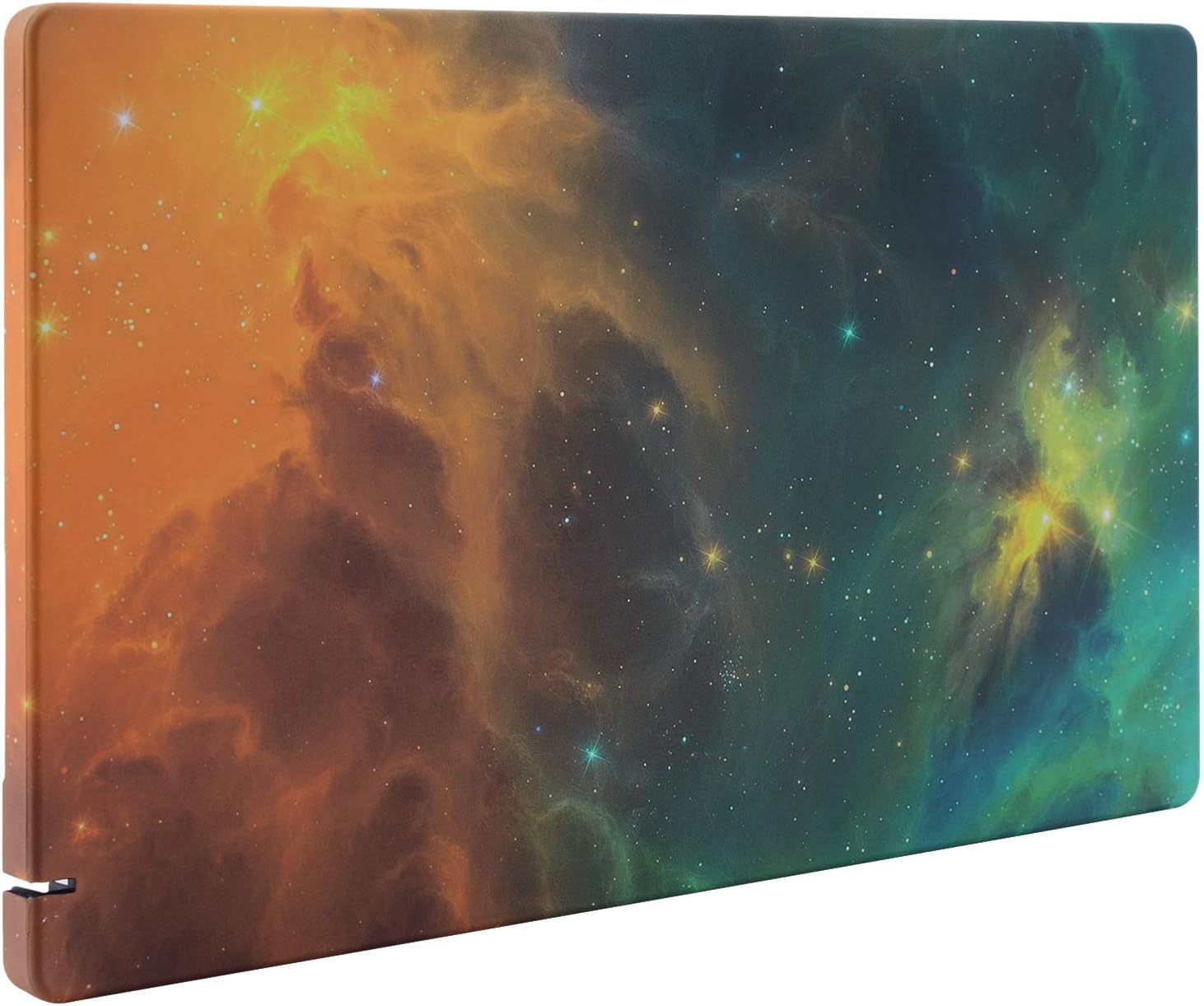 eXtremeRate Soft Touch Orange Star Universe Joycon Housing Shell (D-Pad Version) with Full Set Buttons for Nintendo Switch, Replacement Faceplate for Nintendo Switch Dock – Joy-Con Dock NOT Included