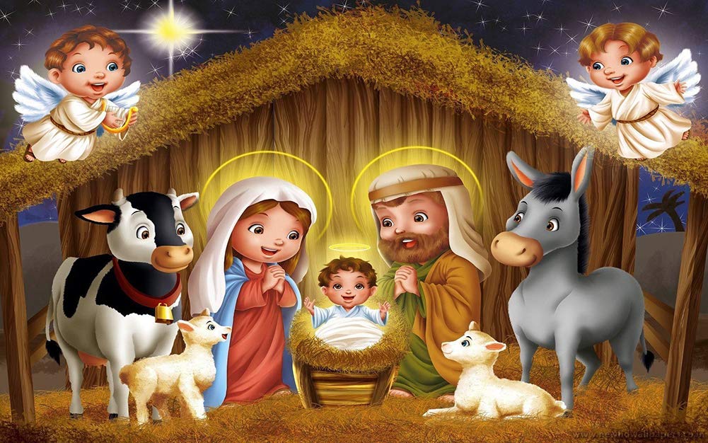ABEUTY 5D Diamond Painting DIY Full Drill Rhinestones, Jesus Family Horse Goat Angel Star Animal, Paint with Diamonds Crystal Diamond Art Kits (Angel)