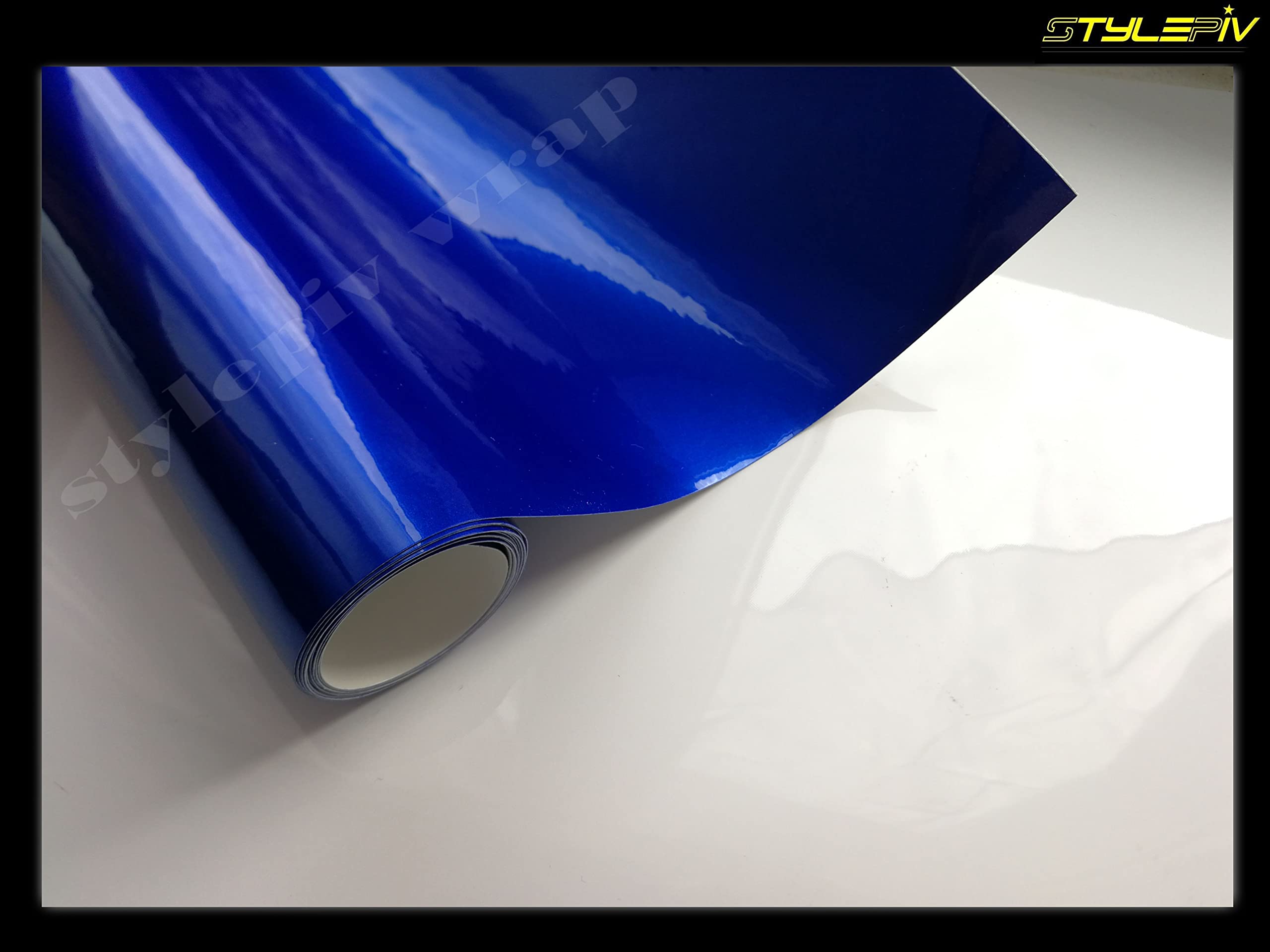 Film Covering Bleu Brillant métallisé 152 x 100 cm Vinyle adhésif thermoformable