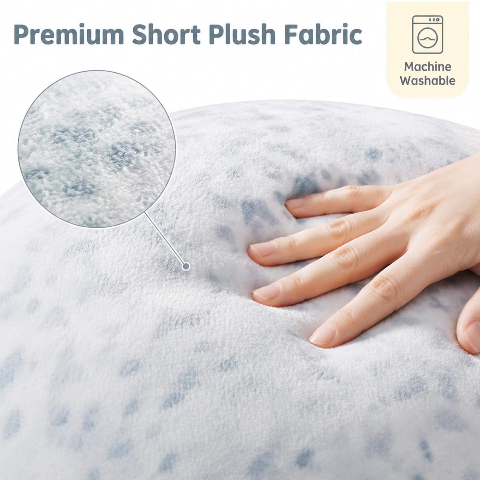 Dei tkeyts Seal Plush Hugging Pillow, Cotton Stuffed Animals Plush Toy, White - Image 7