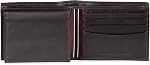 Tommy Hilfiger Men's Leather Multi-card Bifold Wallet, brown, One Size