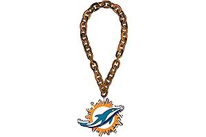 FOCO X Zubaz NFL Big Logo Light Up Chain | Miami Dolphins