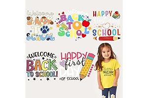 Cute First Day of School Iron on Patches: Back to School Spirit Clothing
