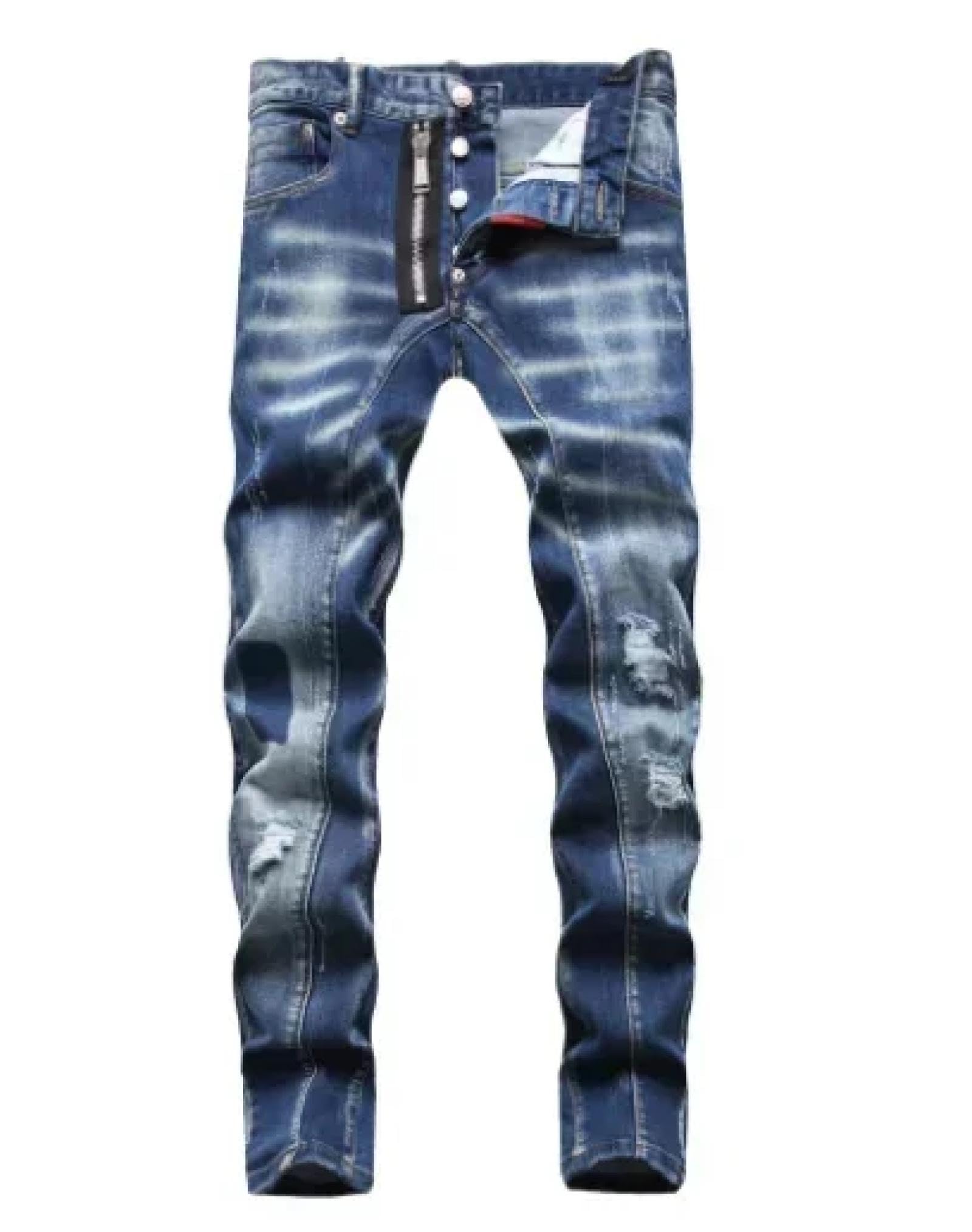 Jeans Pantalon Herren-Stretch-Jeans Street Fashion Slim Fit Jeans Männer-Jeans Männer Skinny Ripped Jeans