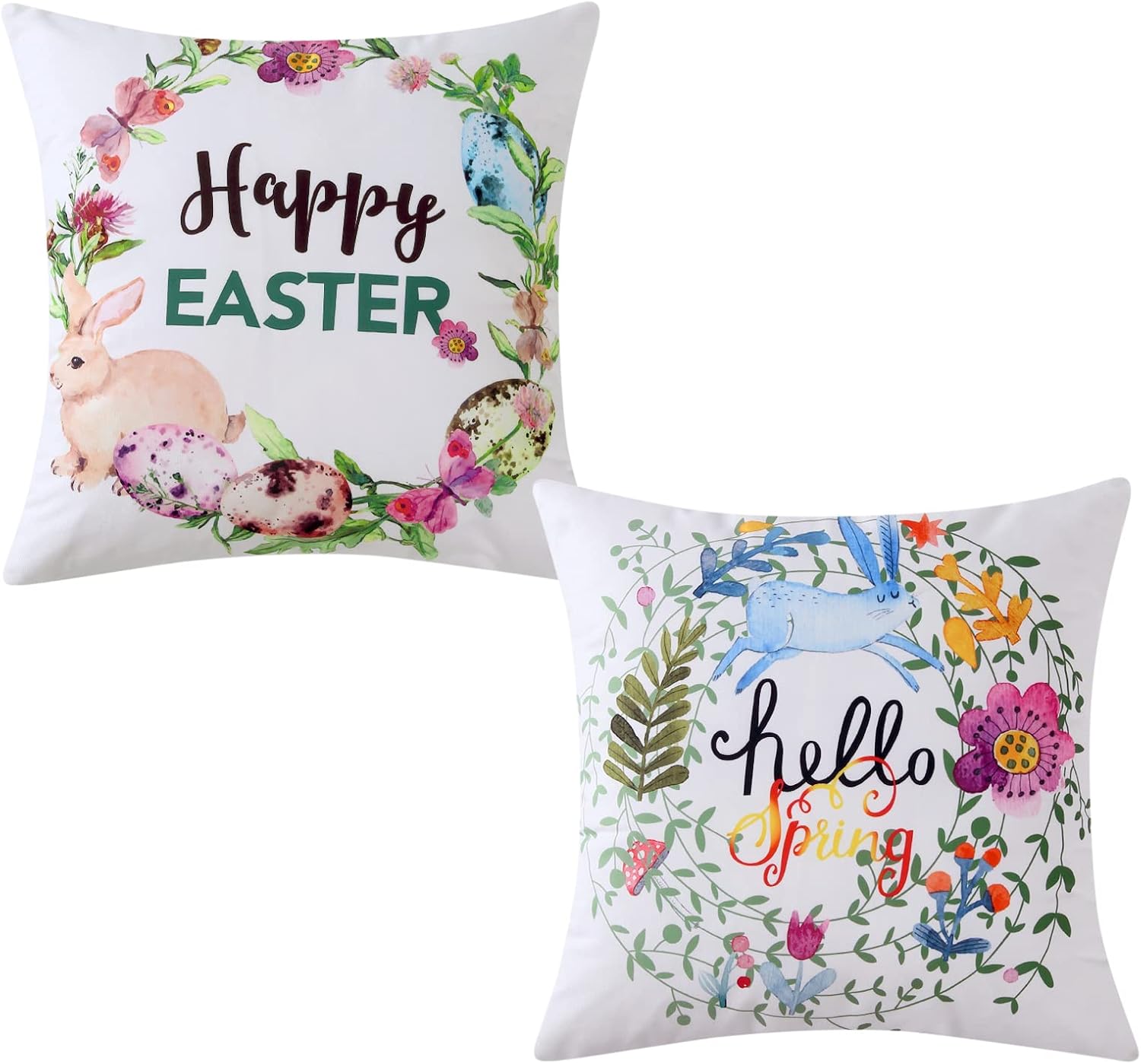 CAROMIO Easter Decorations Pillow Covers 18x18 Set of 2
