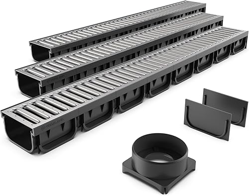 Vodaland - Canal de drenaje Easy 2 de acero inoxidable Pro de 4 pulgadas (3)