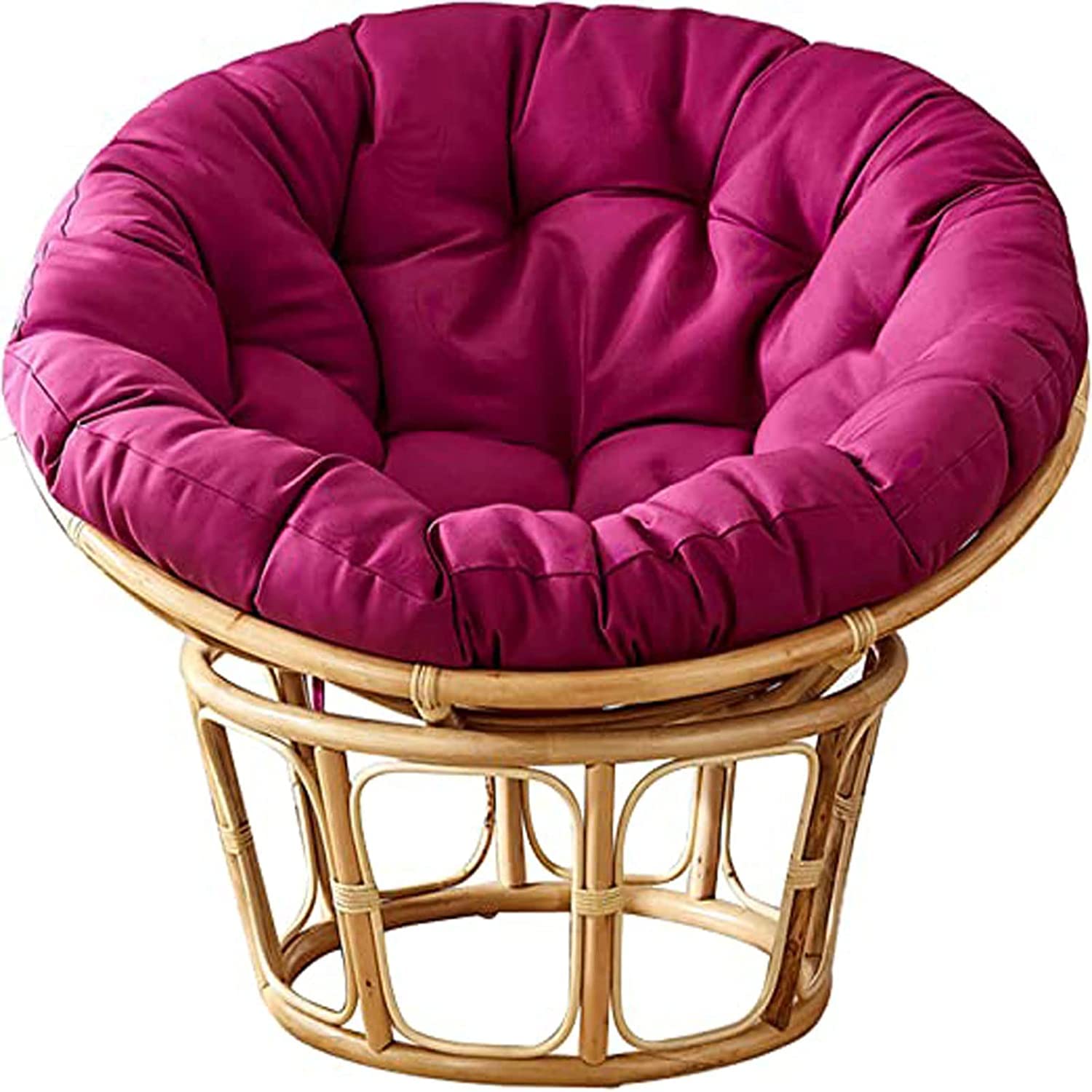 FUYAO Papasan Round Chair Cushions, Thick Comfortable Hammocks Swing Pads, Overstuffed Round Papasan Chair Cushion Only, Outdoor Swing Hanging Egg Seat Cushion