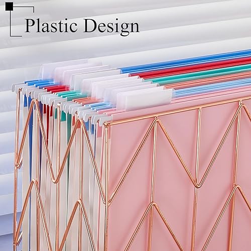 Miniatura 5 de Y YOMA Paquete de 12 pestañas colgantes de plástico para carpetas de archivos con insertos, pestañas decorativas para colgar carpetas de archivos,