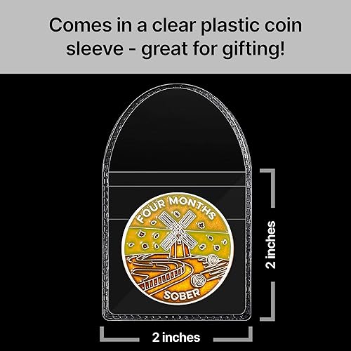 Miniatura 7 de The Achieve Mint Ficha Sobriedad de 4 Meses  Chip de sobriedad de cuatro meses  Medallones no religiosos no AA, para hombres y mujeres que celebran