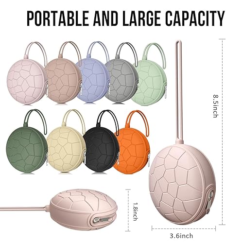 Miniatura 2 de Smlpuame Juego de 4 fundas para chupón, 2 bolsas portátiles de silicona para bolsa de pañales, cochecito de bebé con 2 cajas transparentes para