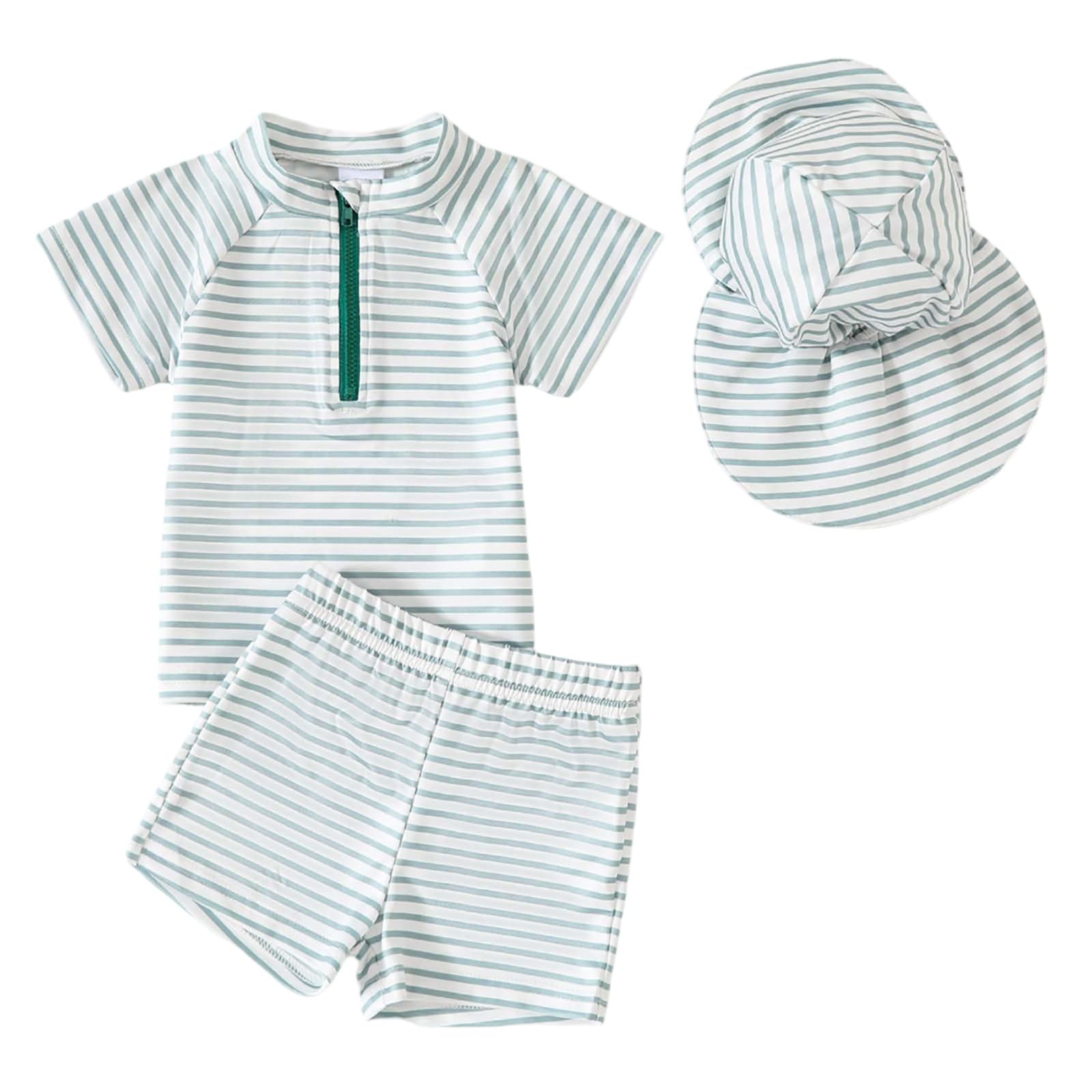 Maillot de bain 3 pièces pour tout-petits et bébés, manches longues, UPF 50+, design de dessin animé, maillot de bain mignon pour tout-petits, enfants, étudiants, avec