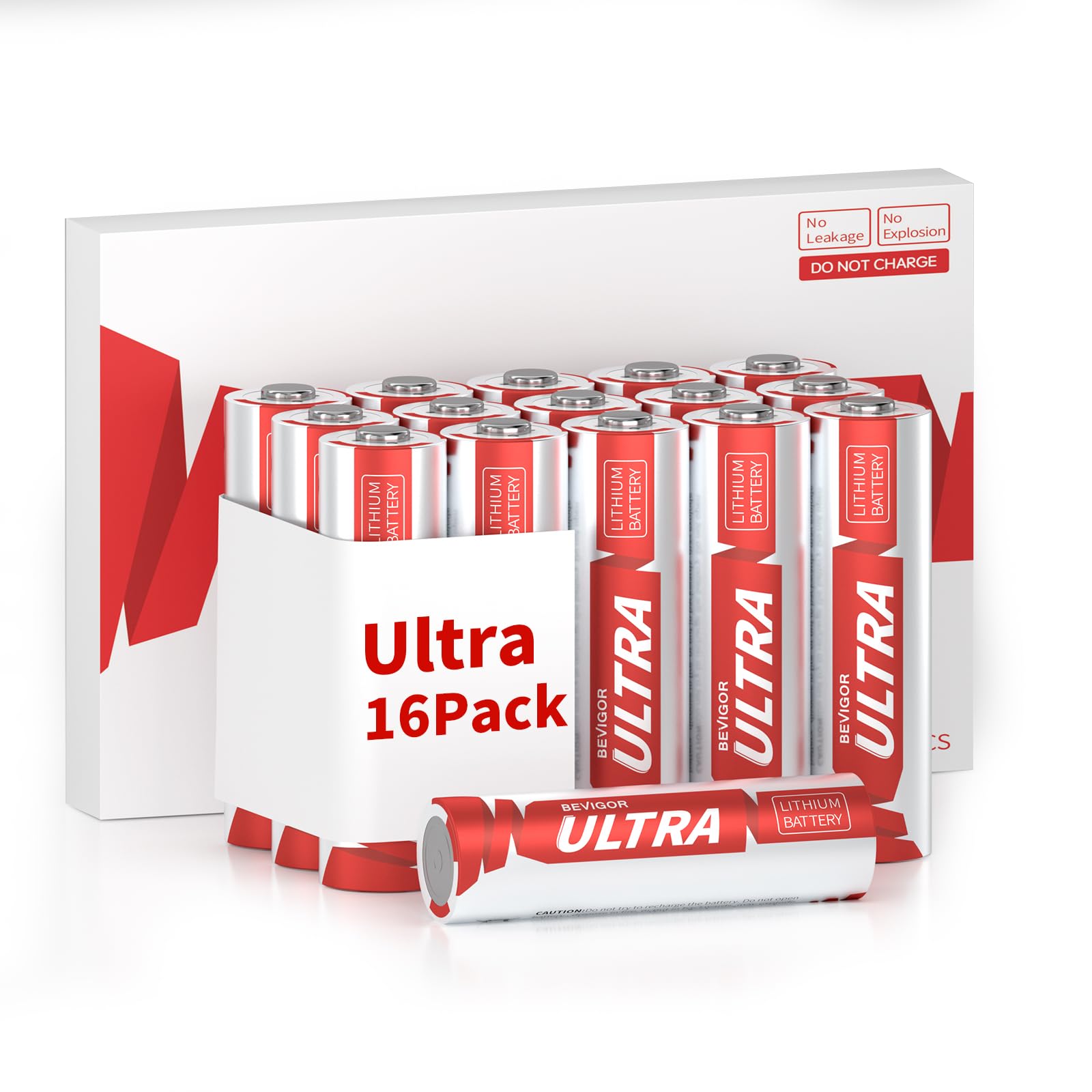 BEVIGOR AA Lithium Batterien, 1.5V 3500mAh High Capacity AA Batterien, Nicht Wiederaufladbare AA-Batterien, Geeignet Für eine Vielzahl von Haushaltsgeräten, Sicherheitsausrüstung