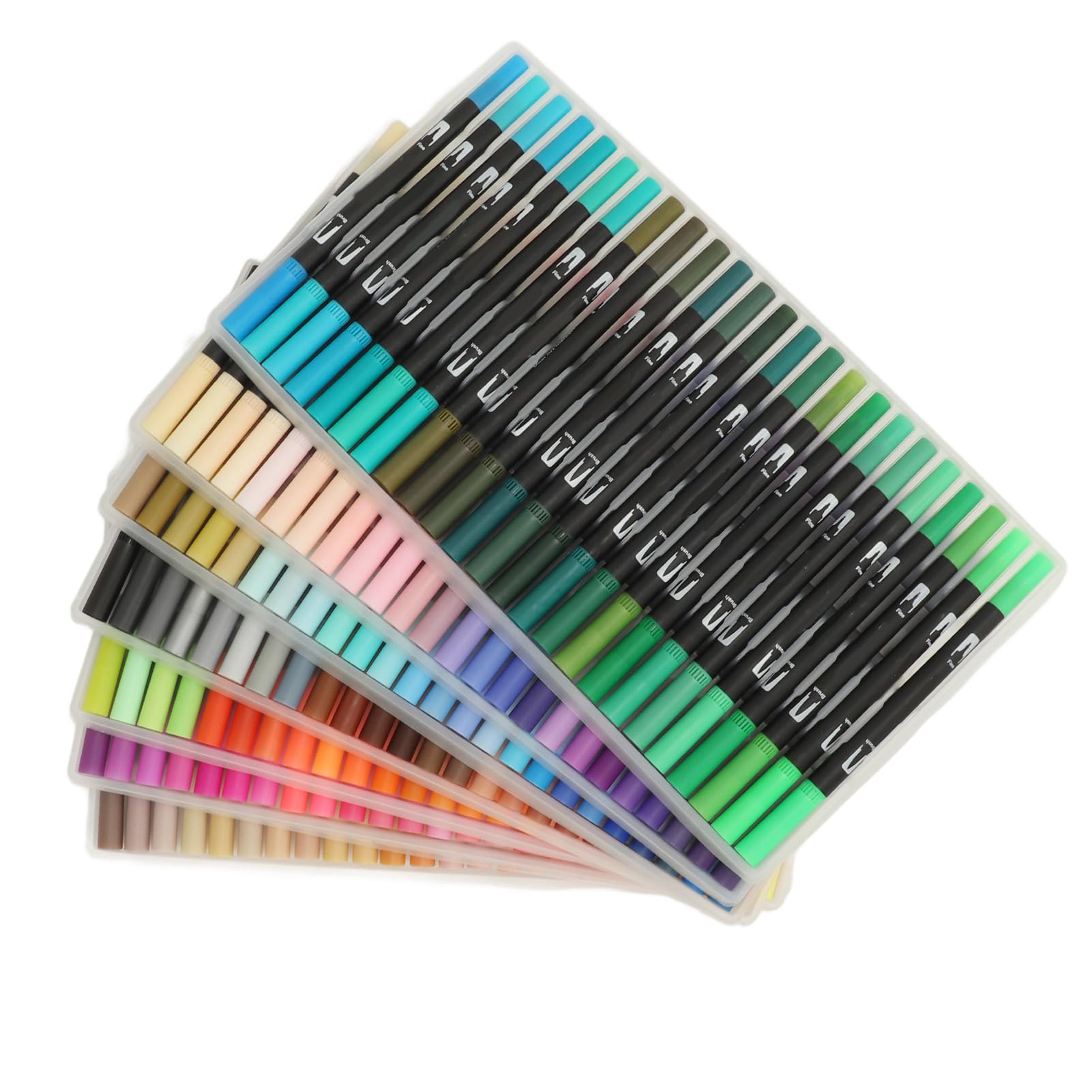 Qcwwy Malwerkzeuge, Stifte, Pinsel mit Zwei Spitzen, Aquarellstifte, Notizen, Planer, Künstlerbedarf, Kits, Zeichnen, Malen, Färben, für, Erwachsene, Anfänger, Professionelle