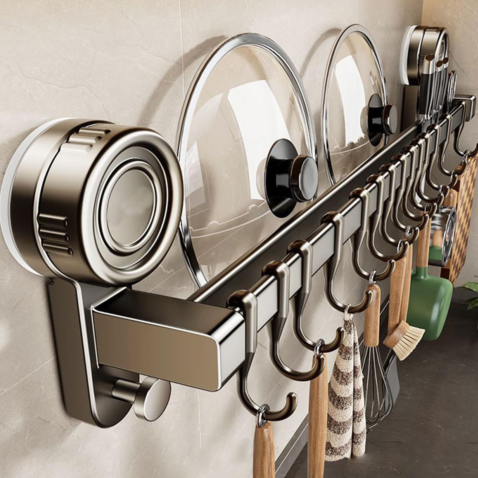 Gancho De Toalla Con Ganchos De Almacenaje Impermeables Con Succión, | Toallero Con Apto Para Baño, Cocina, Hogar, Exterior, Aseo Y Encimera