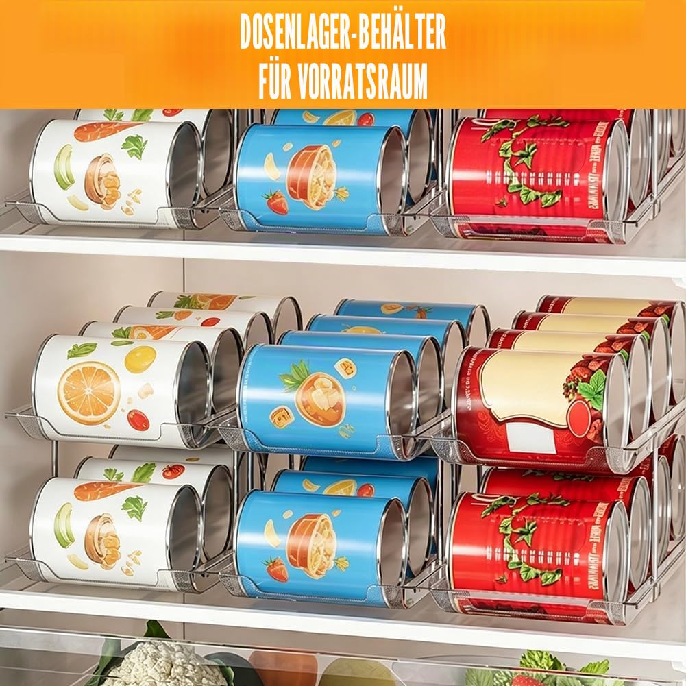 Dosen Organizer Speisekammer,3 Etagen Stapelbar Dosenaufbewahrung,Kühlschrank Organizer Schublade Kapazität für 36 Dosen Große Kapazität für Speisekammer,Schrank Küche