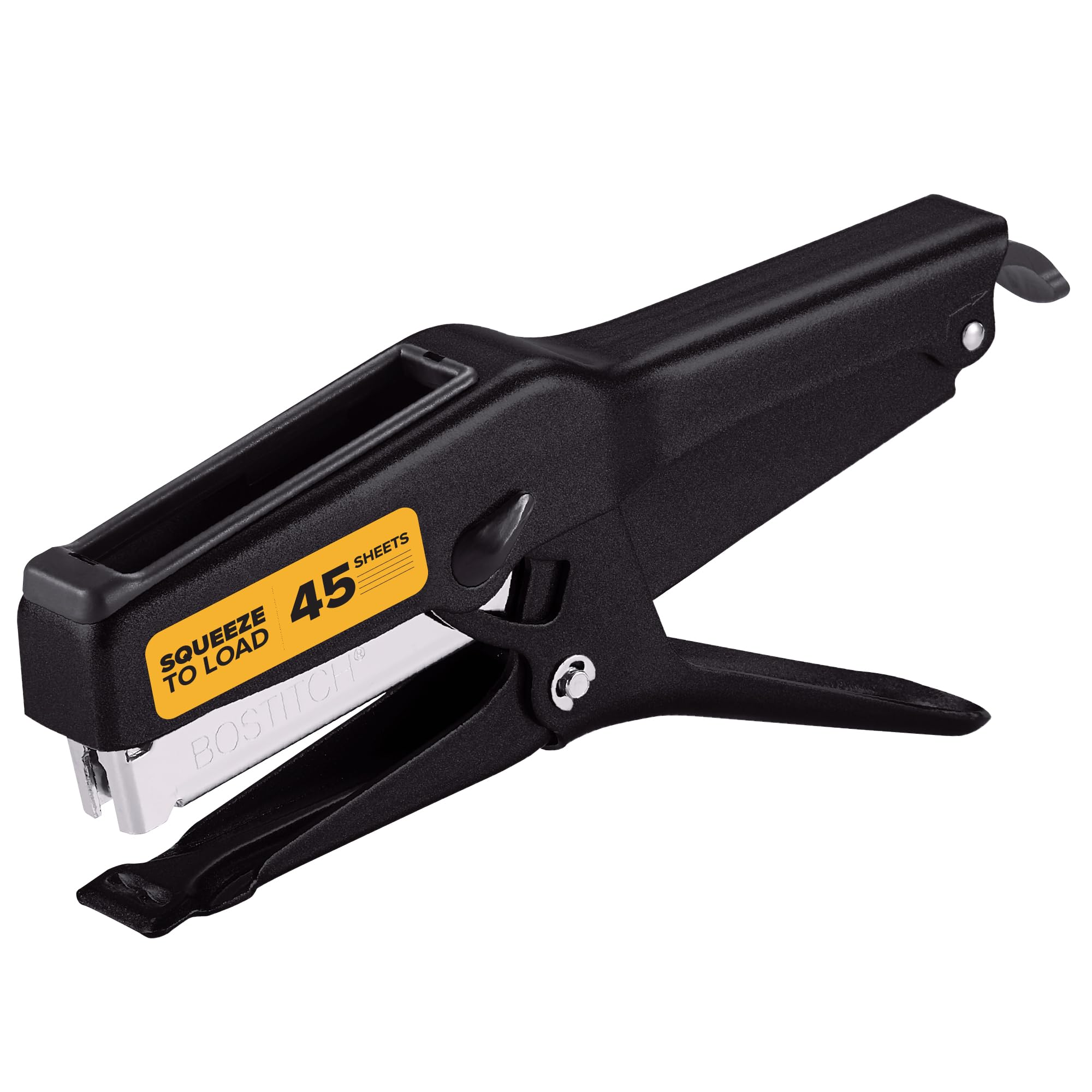 Bostitch B8 - Grapadora de alicates resistente, capacidad de 2 a 45 hojas, tecnología sin atascos, construcción totalmente metálica, capacidad de grapas 210 de tira completa, utiliza grapas B8