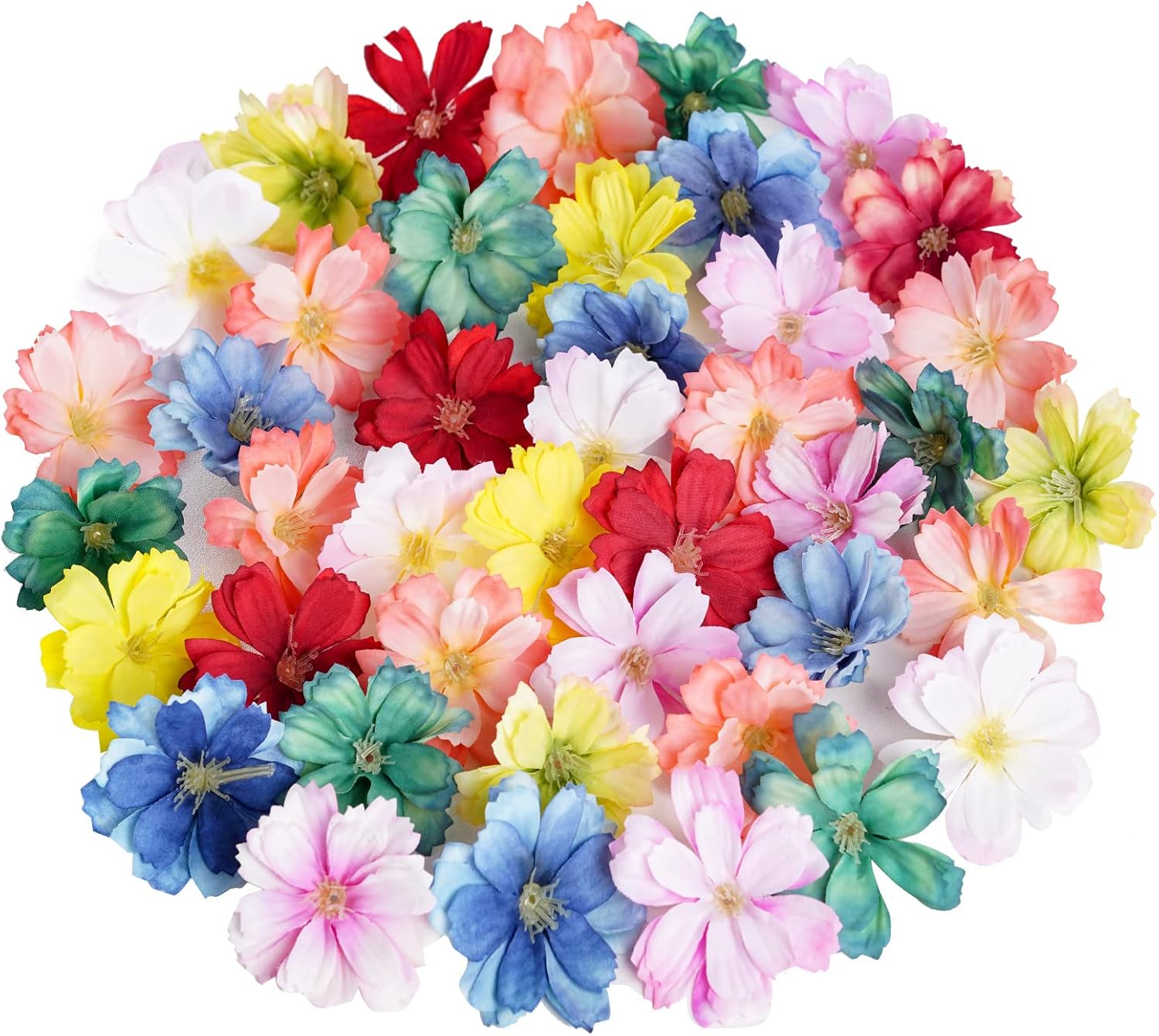 Tongcloud 100pcs Fake Flower Heads Artificial Silk Flowers Head Peony