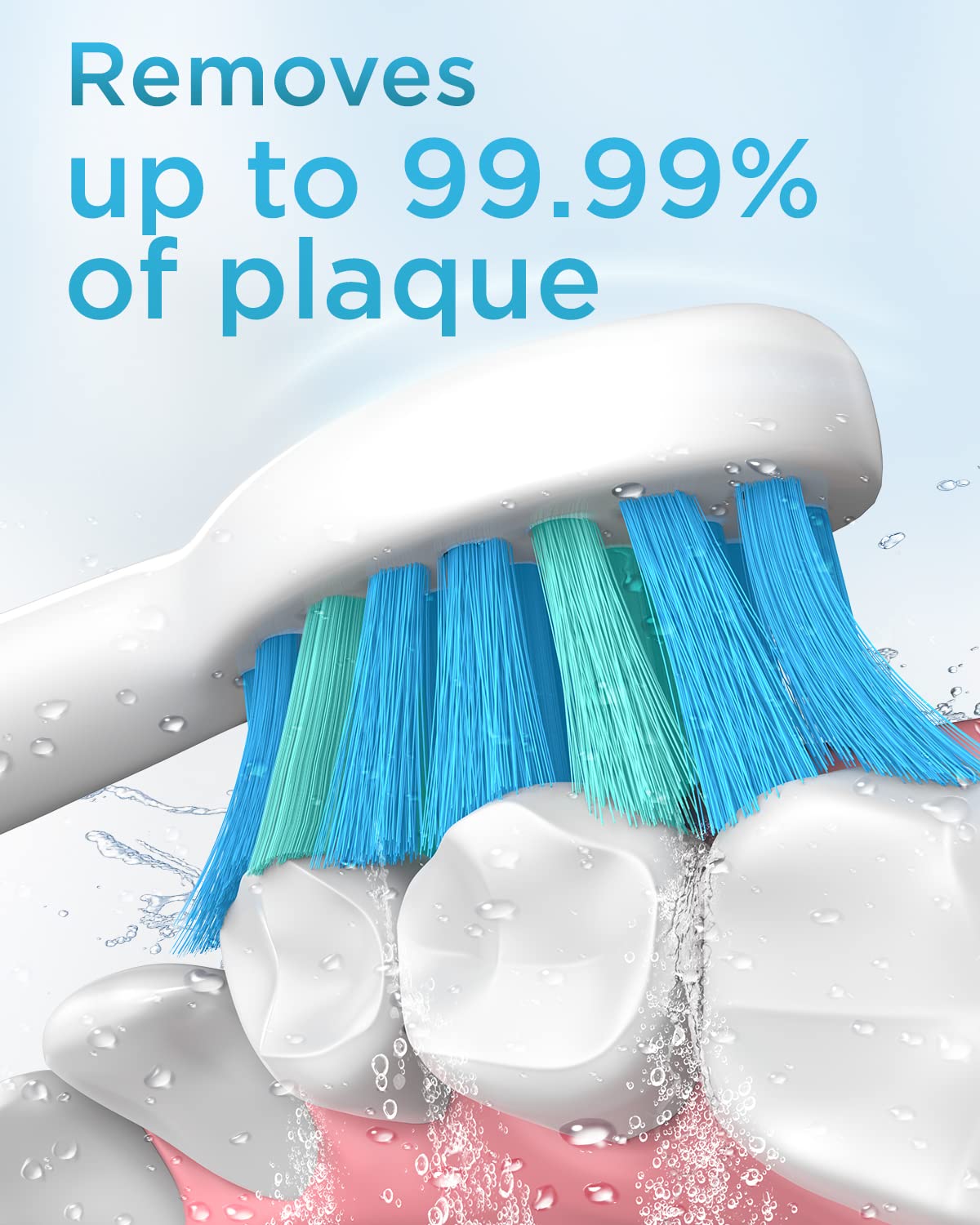 Cepillos de Dientes Electricos Sónico para Adultos y Infantil - Cepillo Electrico Sónico con 8 Cabezales, 5 Modos, Una Carga por 120 Días de Uso, Cepillos de Dientes Perla Blanca