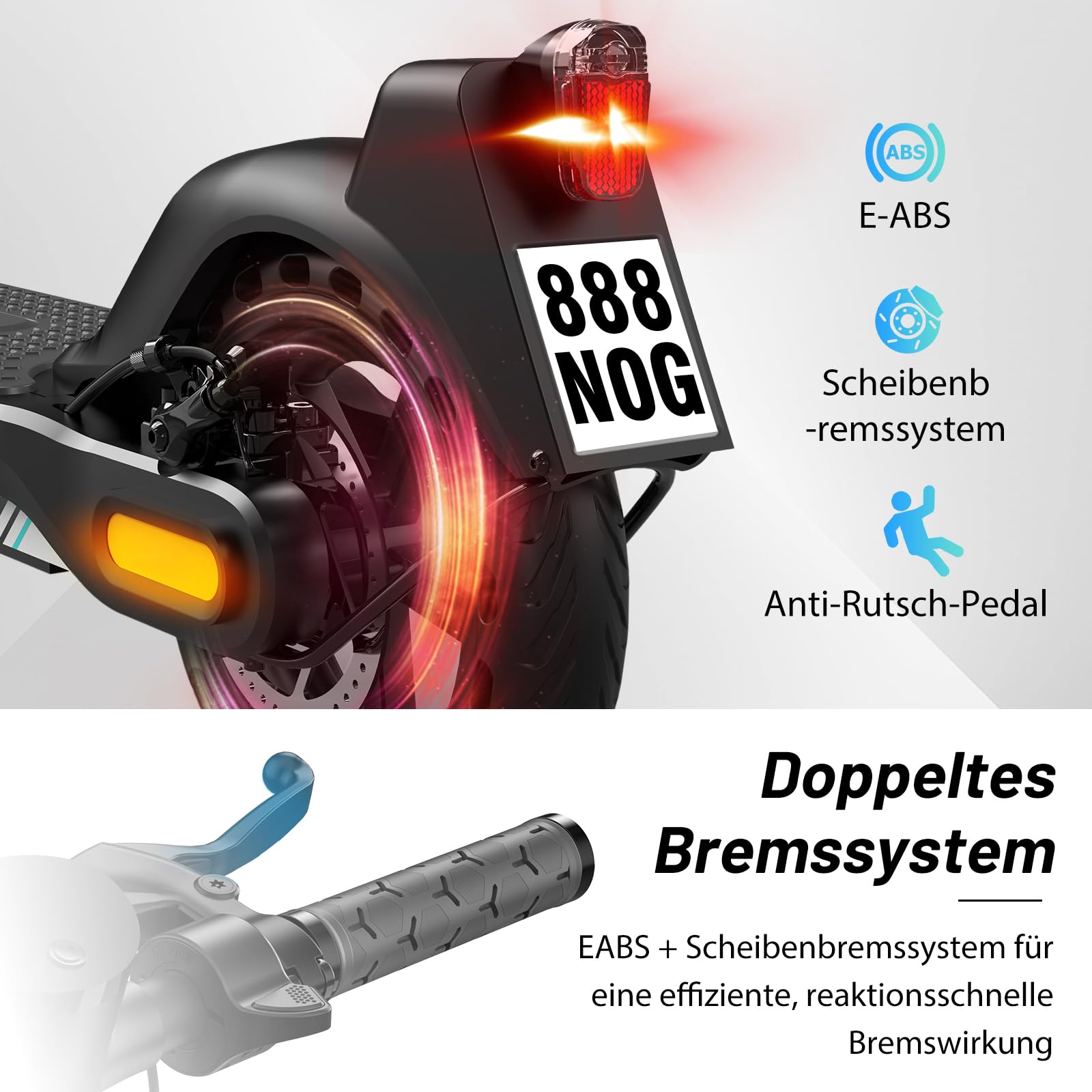 MEGA MOTION Trottinette électrique électrique pliable avec homologation routière et application, moteur de 350 W, plage de 30 à 35 km, 19 km/h, pneu Honeycomb de 8,5", scooter électrique portable