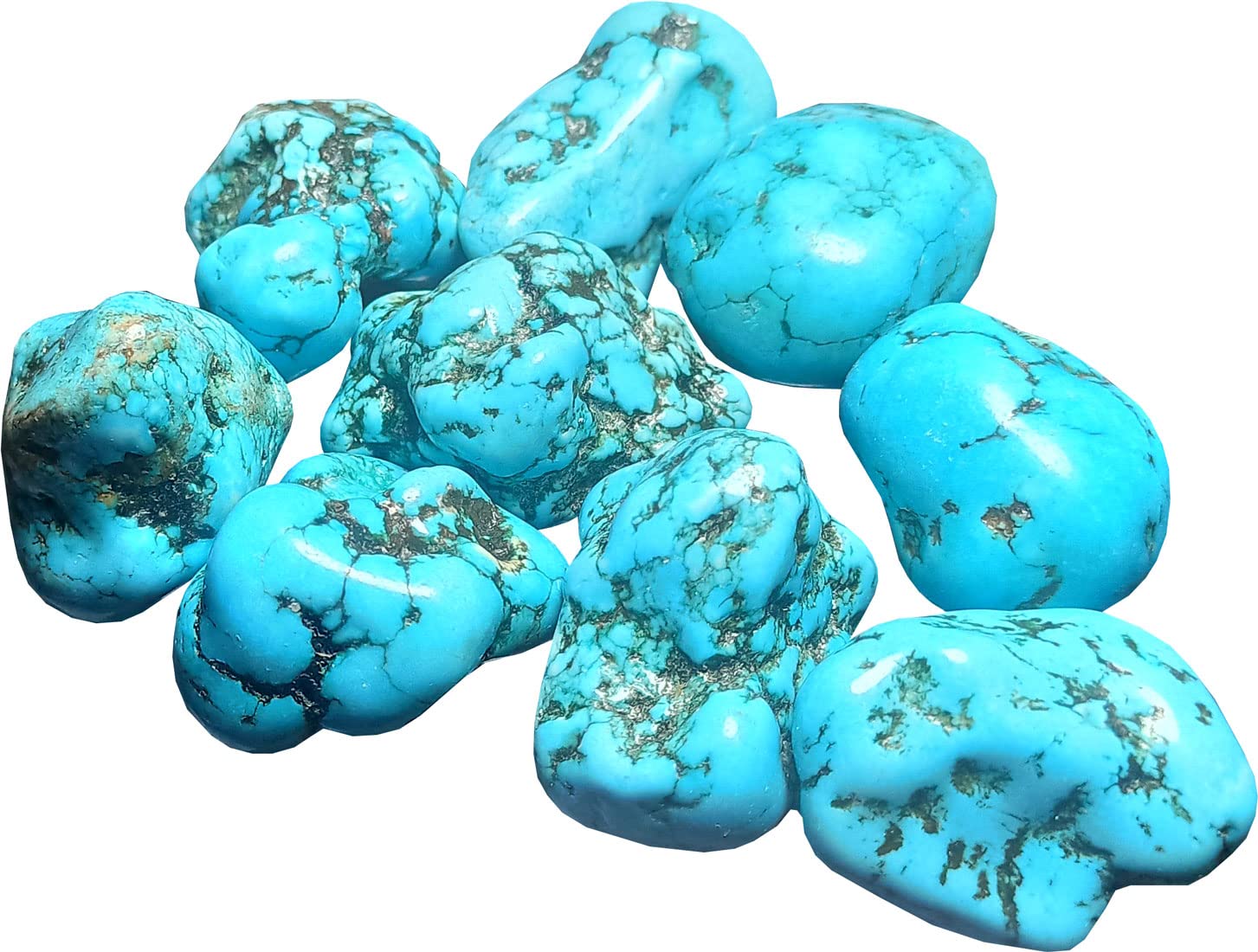 Aldomin� Natural Blue Turquoise (Firoza) Healing Crystal Semi Polished Raw/Rough Stone (10 To 20 Gram 1 Single Stone)