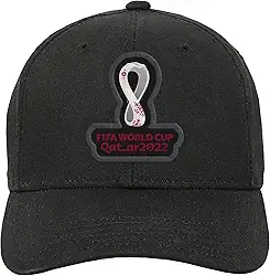 Boné ajustável estruturado evento Copa do Mundo FIFA, preto, tamanho único