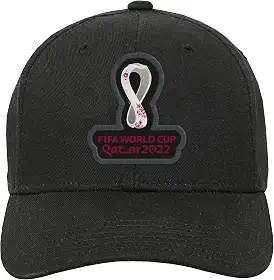 Boné ajustável estruturado evento Copa do Mundo FIFA, preto, tamanho único