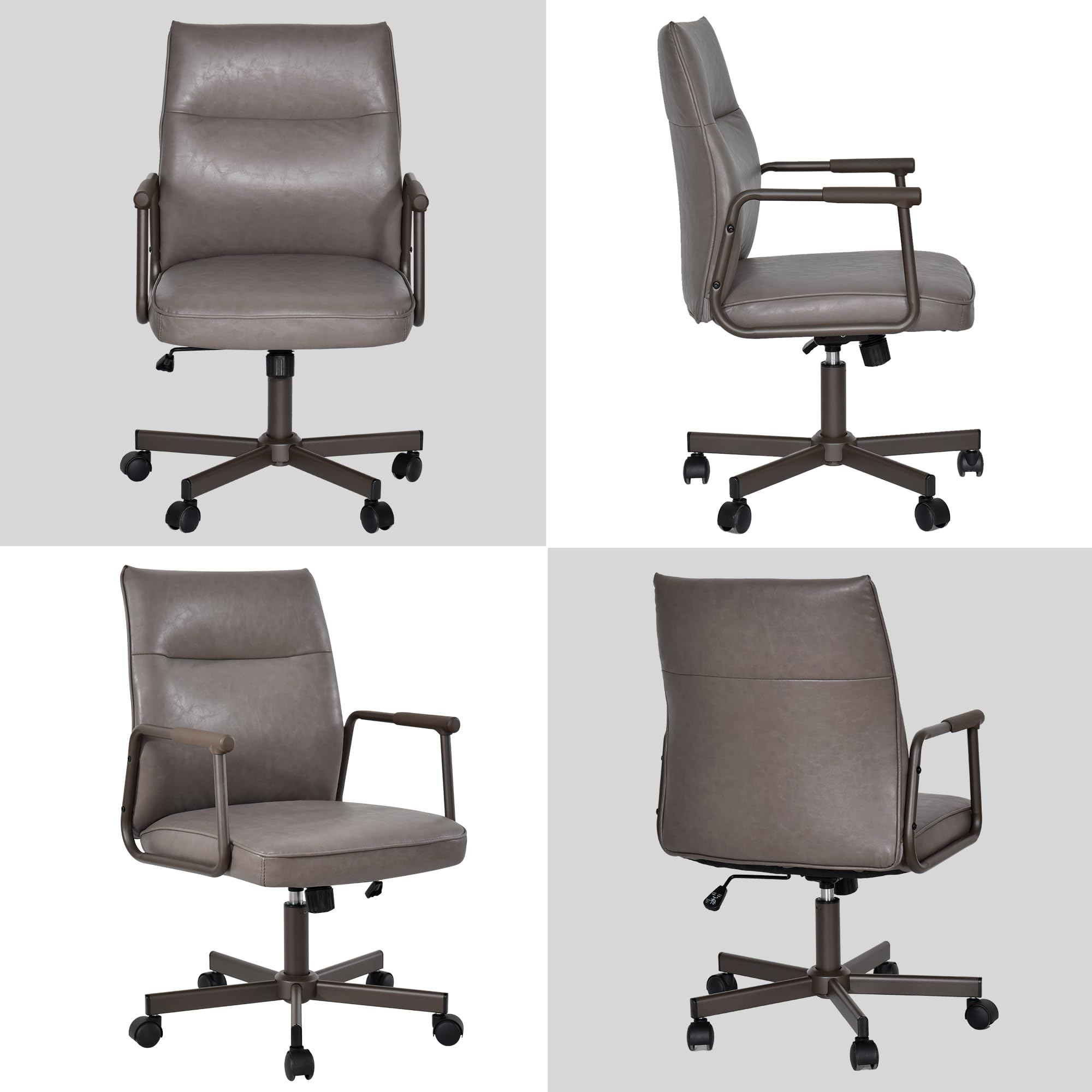 Klihome Ergonomische bureaustoel met inklapbare rugleuning van zeer