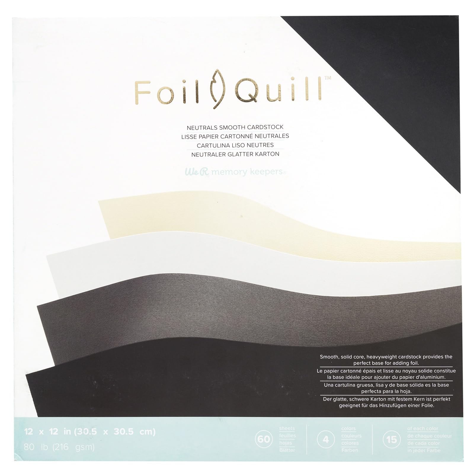 We R Memory Keepers Neutrals/Smooth American Crafts/We R Memory Foil Quill Papr Pack One Size, 661017