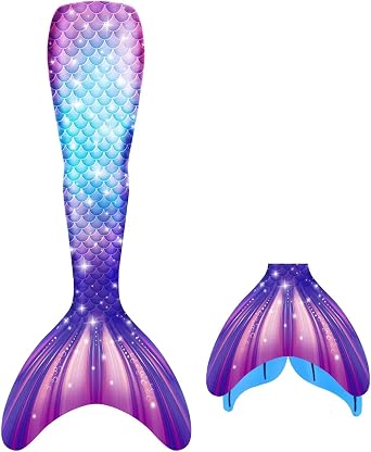 DNFUN Mermaid Tails for Swimming for Adults-Women-Teens with Monofin