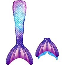 DNFUN Mermaid Tails for Swimming for Adults-Women-Teens with Monofin