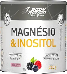 Magnésio e Inositol 210g Sabor Frutas Vermelhas Bodyaction
