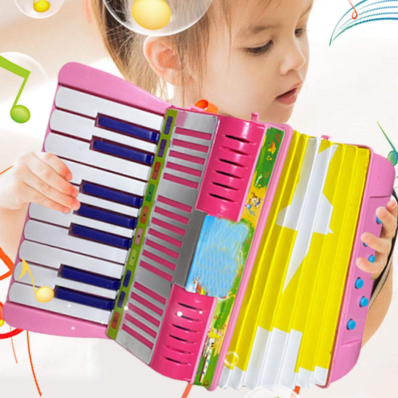 Strumenti Musicali Per La Fisarmonica Per Bambini, Piccola Giocattolo Di Fisarmonica 6bass 17keys Publica Pultion, Giocattolo Educativo Leggero Strumento Musicale Prescolare Per Principianti E