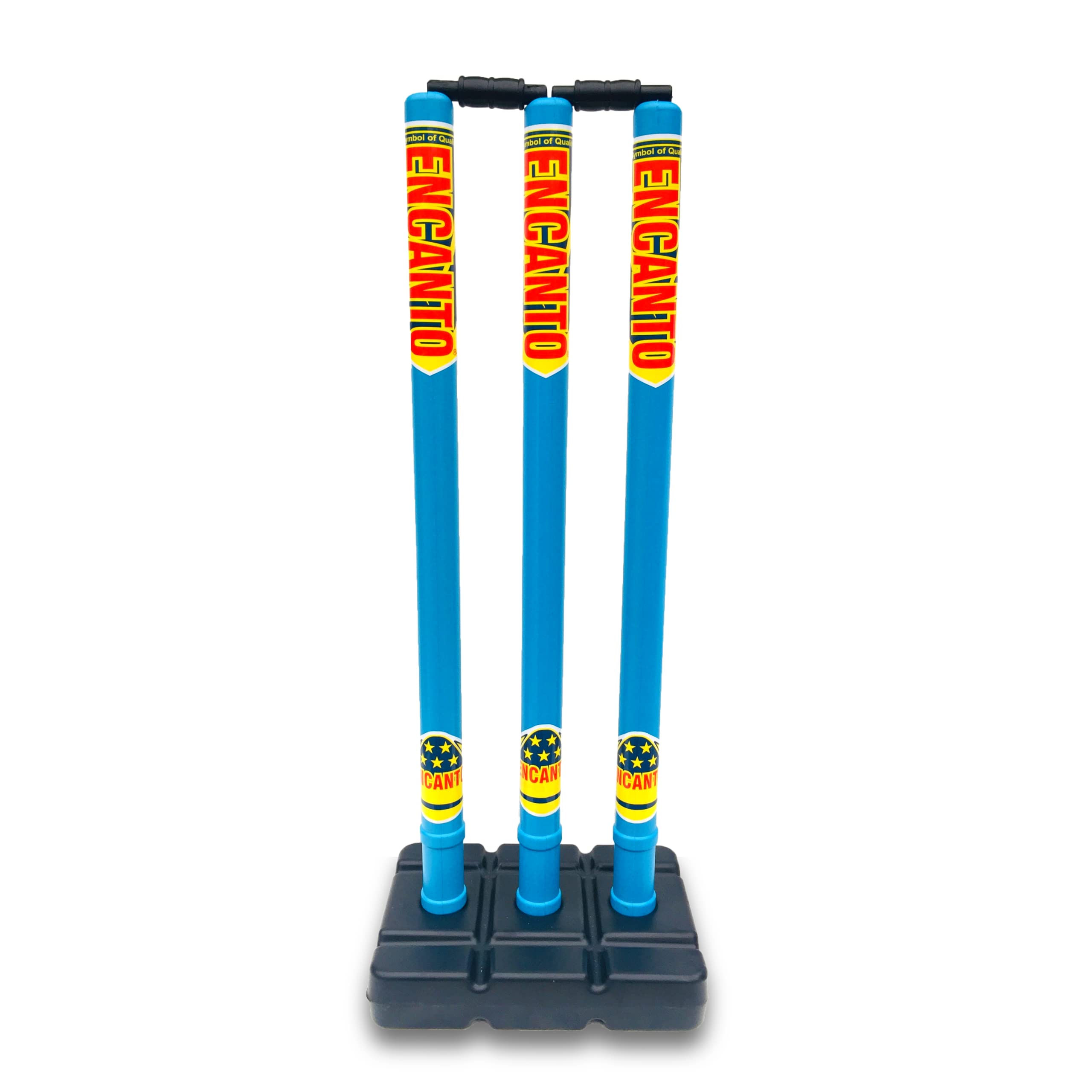 Encanto Wicket Set, Cricket Stumps, Heavy Plastic Cricket Stumps Set - 3 Wickets + 2 Bails + 1 Stump Base Big (Multicolor) (B0B5VVGKVJ) Amazon Price History, Amazon Price Tracker